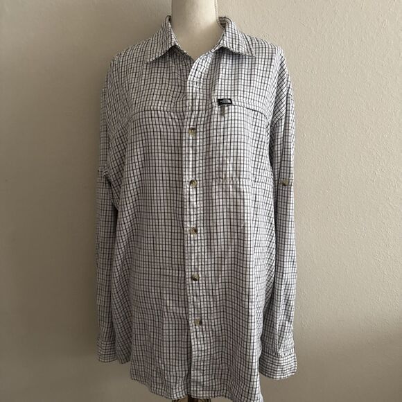 North Face Men’s Large Plaid Button Up Shirt Long Sleeve - Picture 1 of 6
